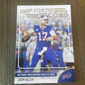 Prestige 2023 Buffalo Bills Josh Allen nfl card.